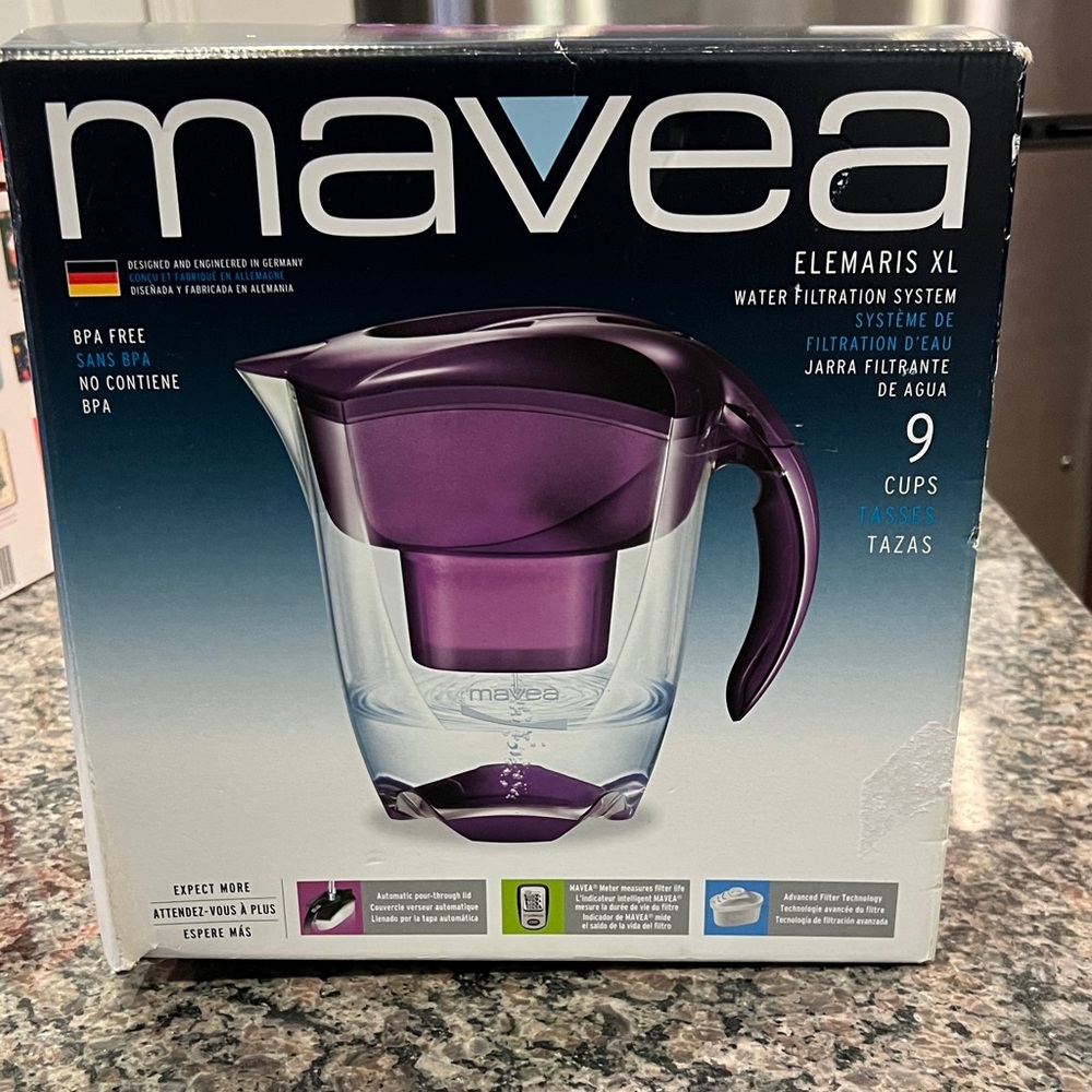 Elemaris XL Water Filtration Pitcher - Purple